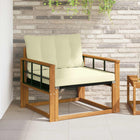 Outdoor bench set Solid Acacia Wood and Textilene Natural