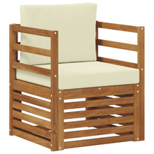 Buiten bankenset met kussen Naturel 67 x 63 x 73 cm