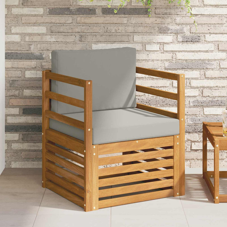 Buiten bankenset met kussen Naturel 67 x 63 x 73 cm