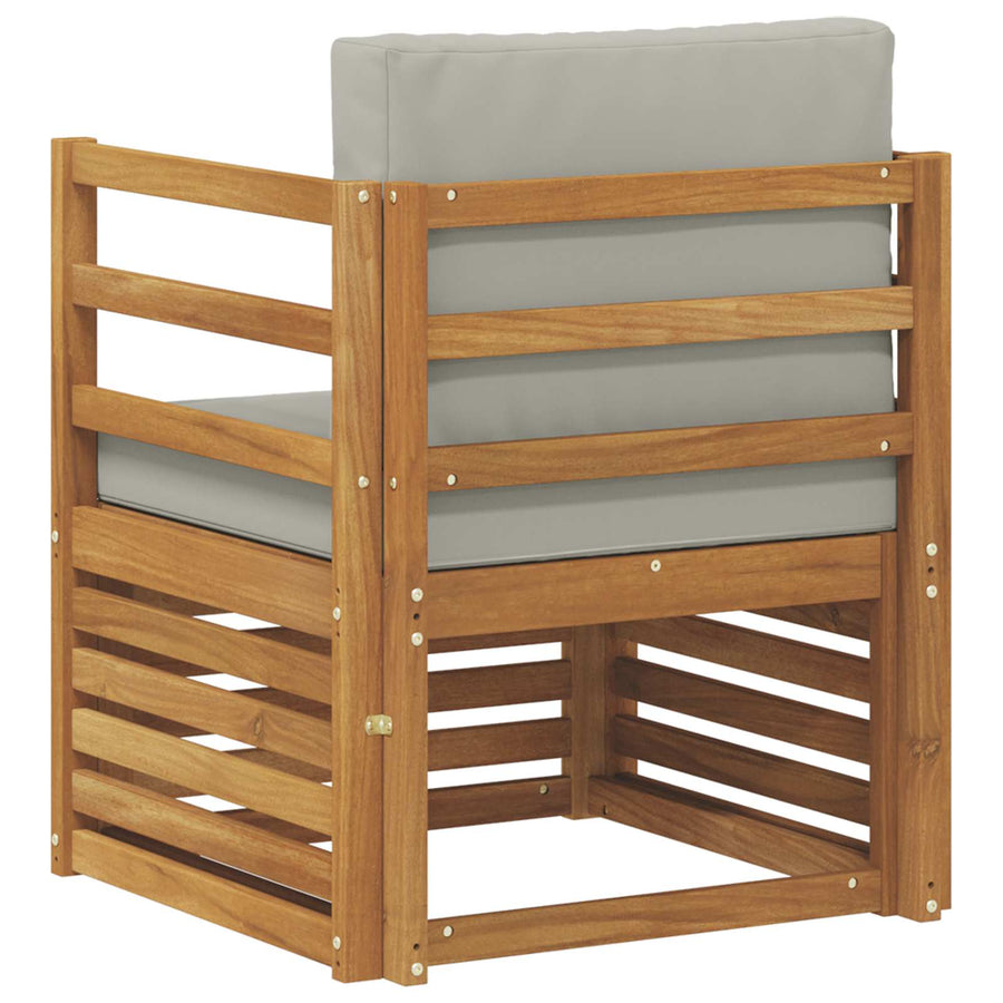 Buiten bankenset met kussen Naturel 67 x 63 x 73 cm