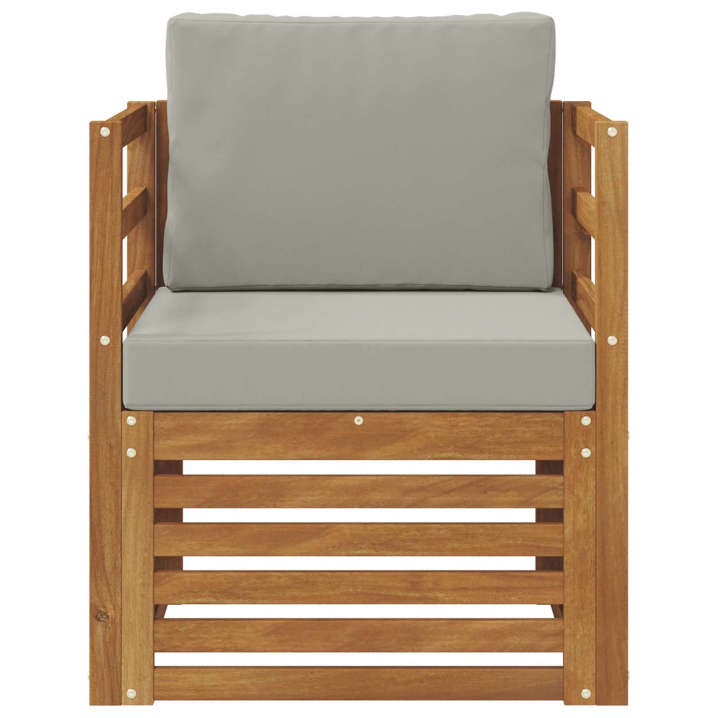 Buiten bankenset met kussen Naturel 67 x 63 x 73 cm