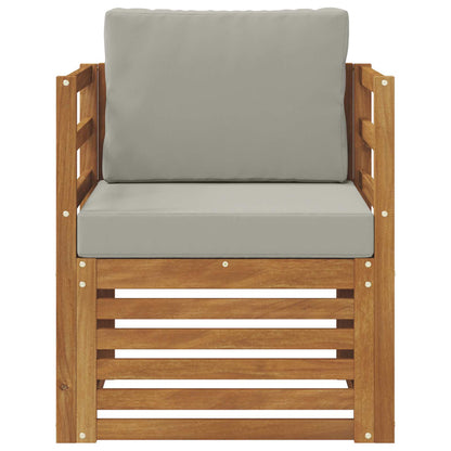 Buiten bankenset met kussen Naturel 67 x 63 x 73 cm