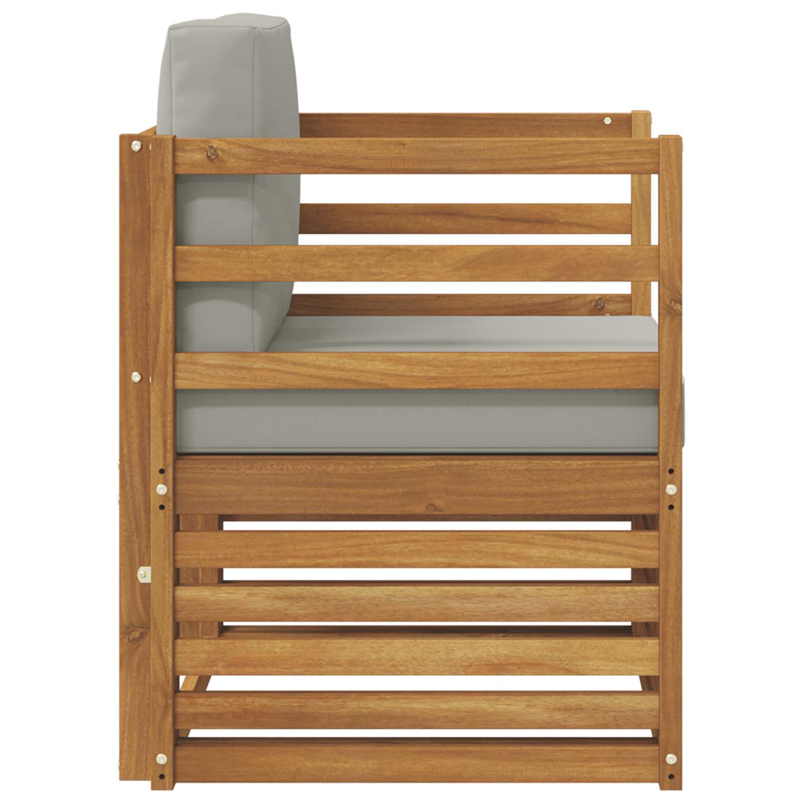 Buiten bankenset met kussen Naturel 67 x 63 x 73 cm