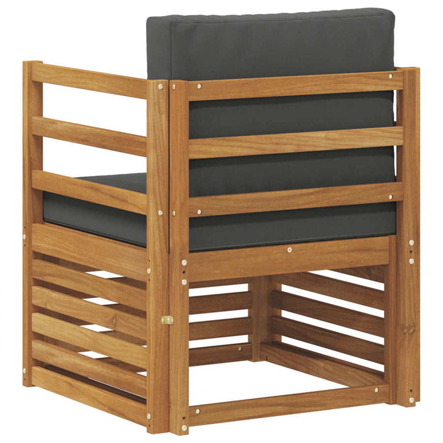Buiten bankenset met kussen Naturel 67 x 63 x 73 cm