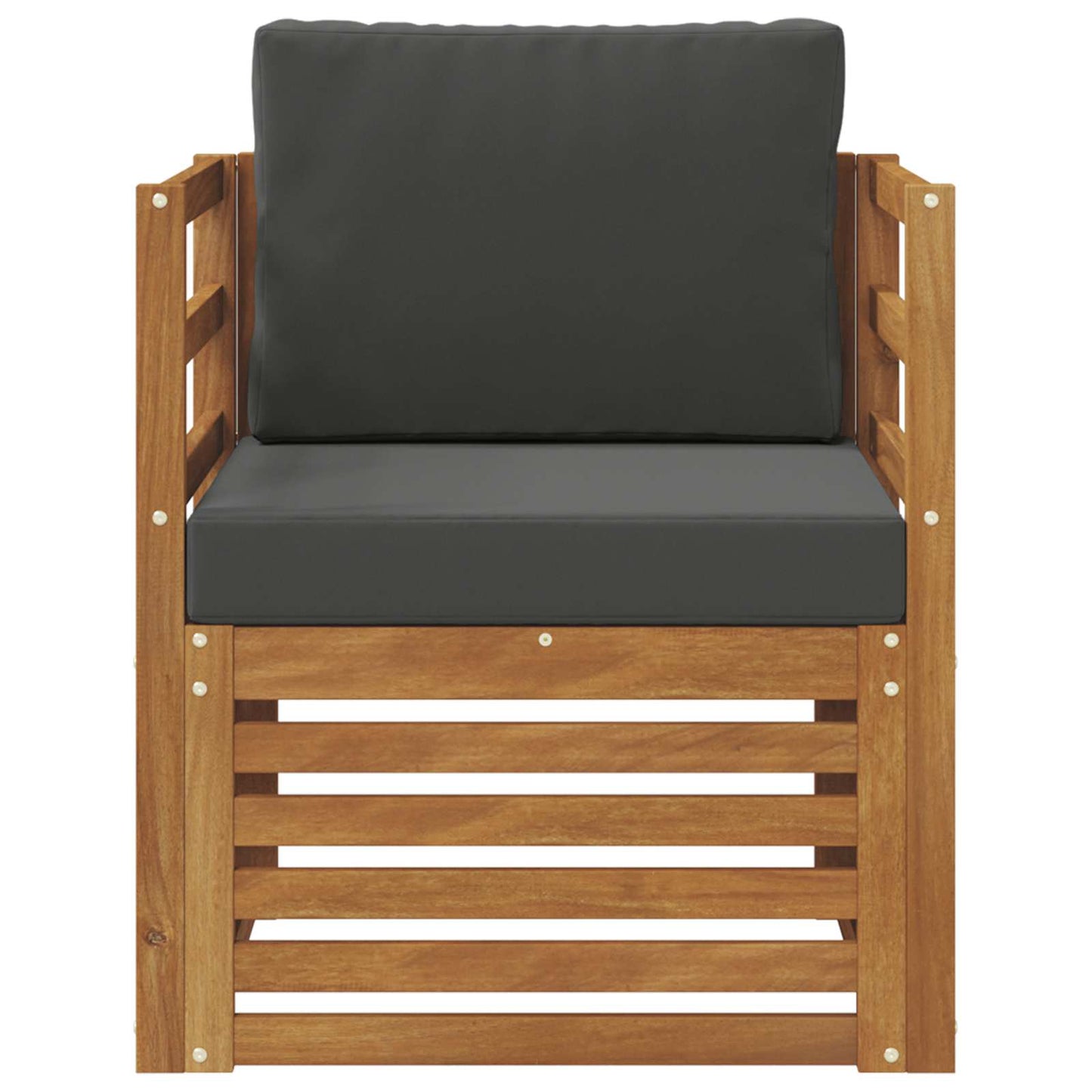 Buiten bankenset met kussen Naturel 67 x 63 x 73 cm
