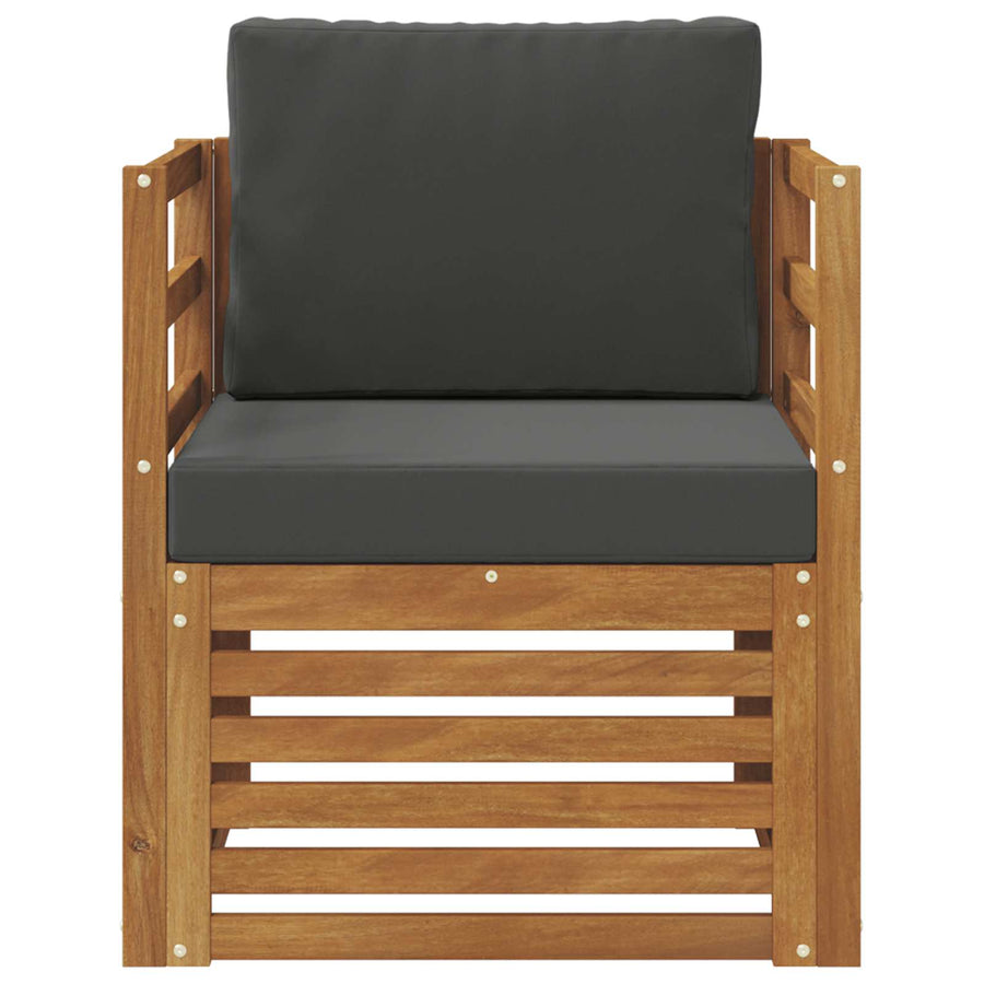 Buiten bankenset met kussen Naturel 67 x 63 x 73 cm