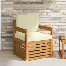 Buiten bankenset met kussen Naturel 71 x 63 x 73 cm