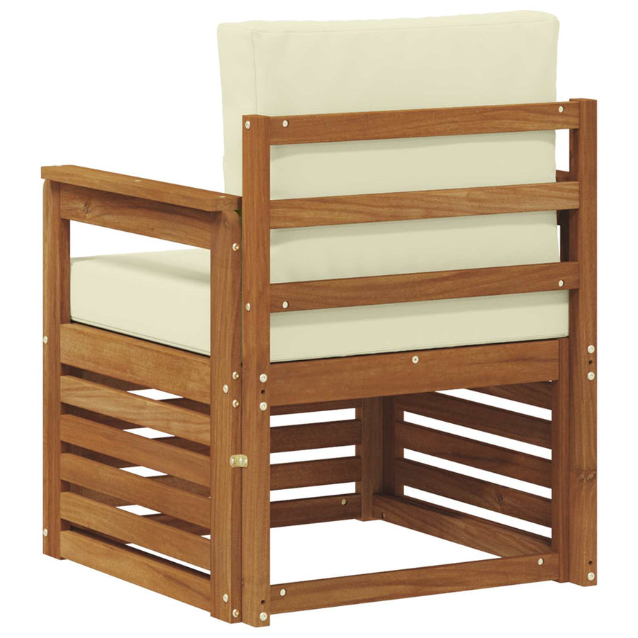Buiten bankenset met kussen Naturel 71 x 63 x 73 cm
