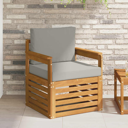 Buiten bankenset met kussen Naturel 71 x 63 x 73 cm