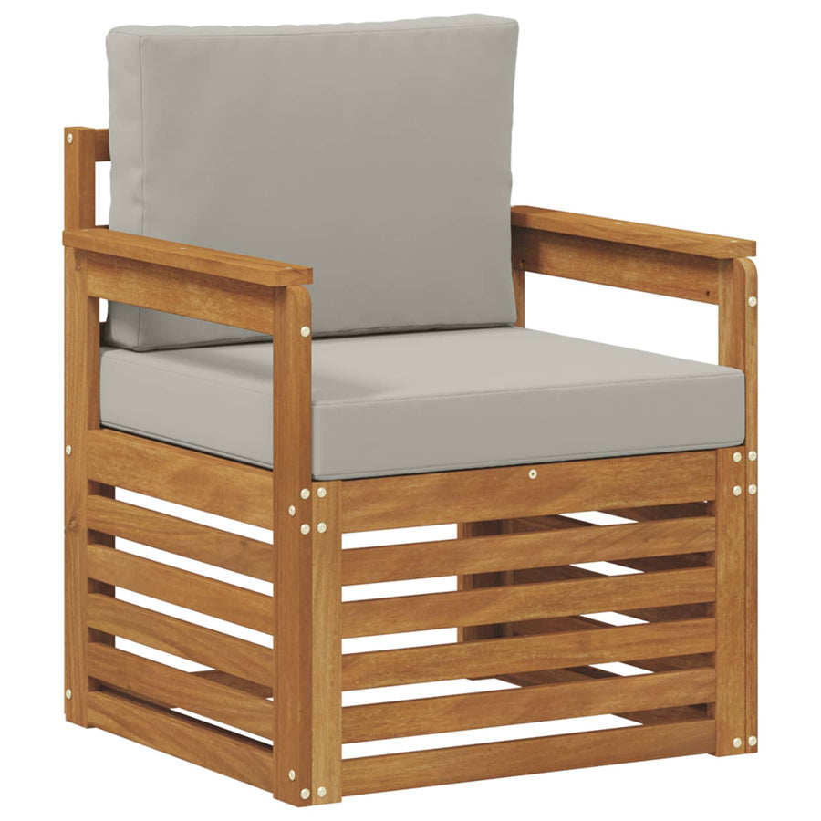 Buiten bankenset met kussen Naturel 71 x 63 x 73 cm