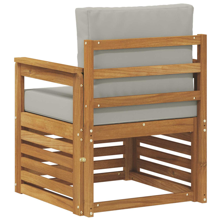 Buiten bankenset met kussen Naturel 71 x 63 x 73 cm