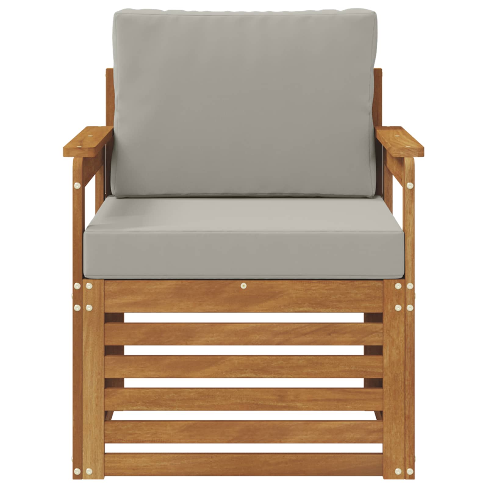 Buiten bankenset met kussen Naturel 71 x 63 x 73 cm
