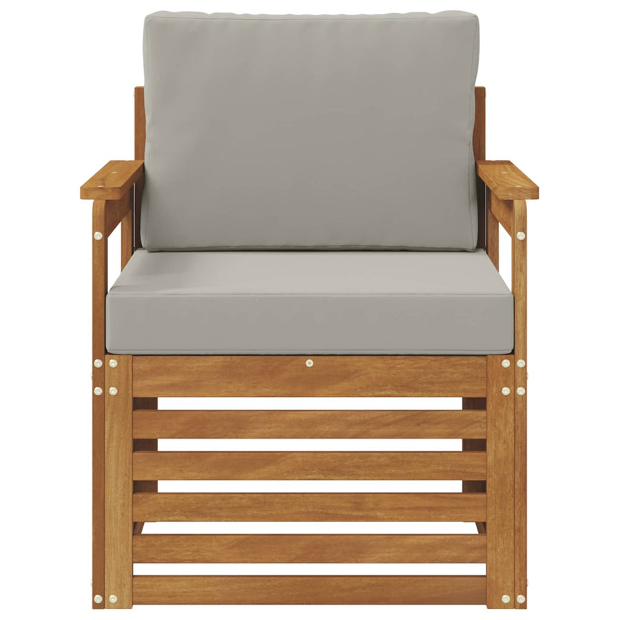 Buiten bankenset met kussen Naturel 71 x 63 x 73 cm