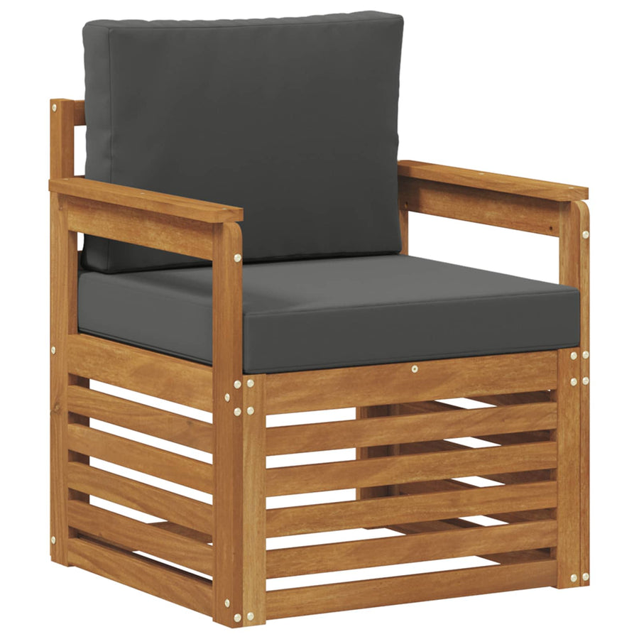 Buiten bankenset met kussen Naturel 71 x 63 x 73 cm