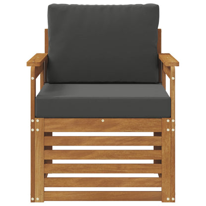 Buiten bankenset met kussen Naturel 71 x 63 x 73 cm