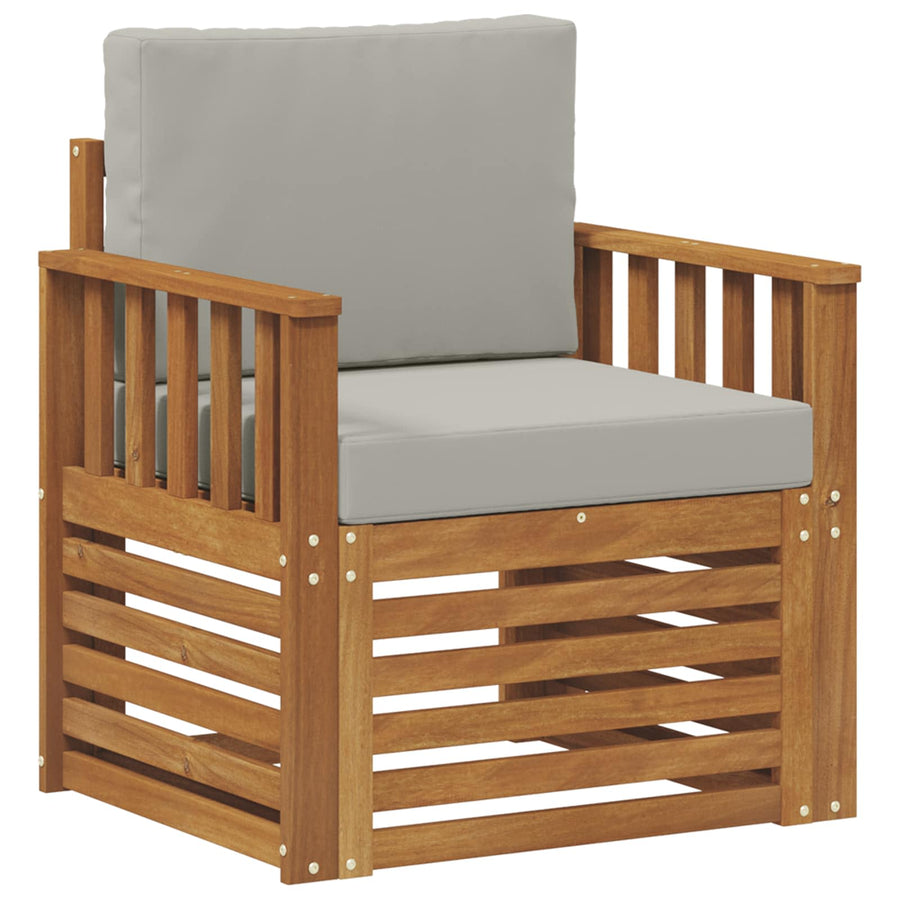 Buiten bankenset met kussen Naturel 71 x 63 x 73 cm