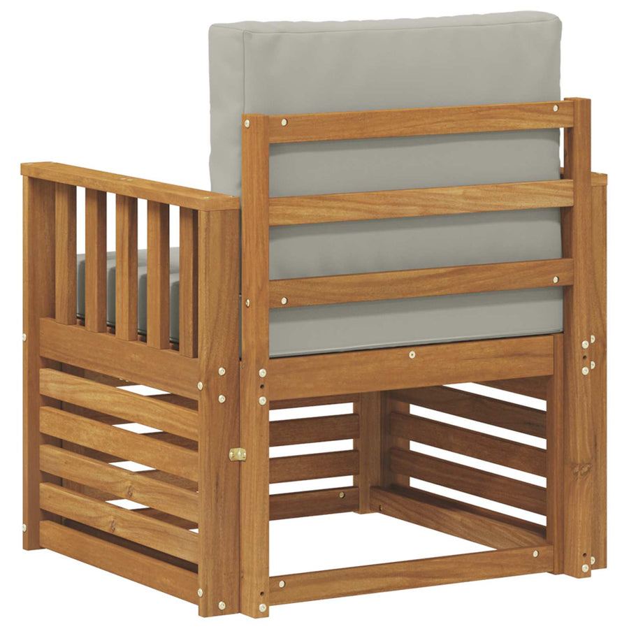 Buiten bankenset met kussen Naturel 71 x 63 x 73 cm