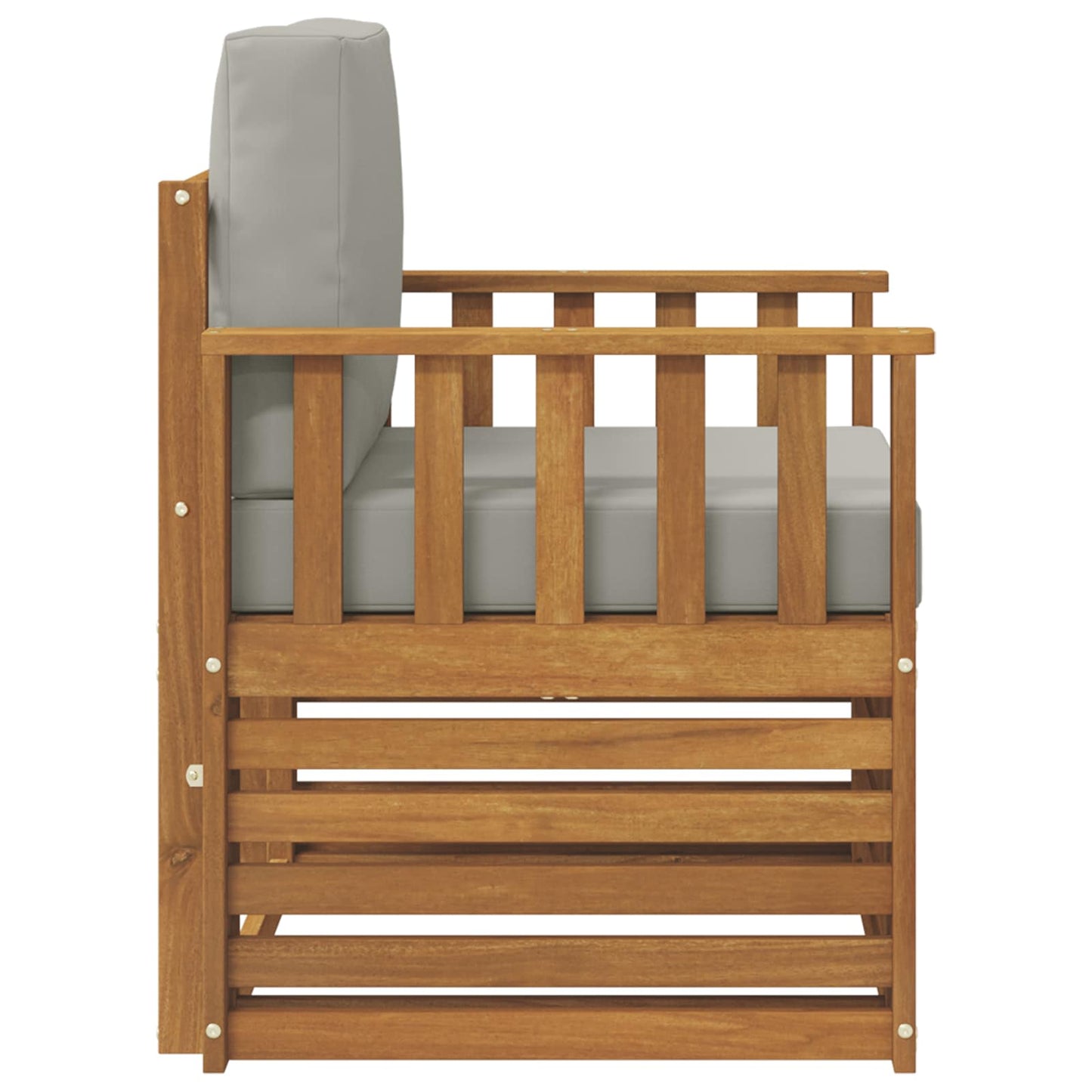 Buiten bankenset met kussen Naturel 71 x 63 x 73 cm