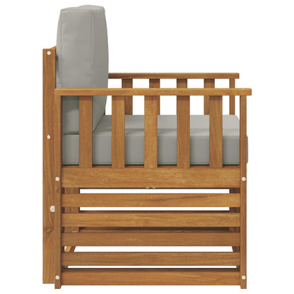 Buiten bankenset met kussen Naturel 71 x 63 x 73 cm