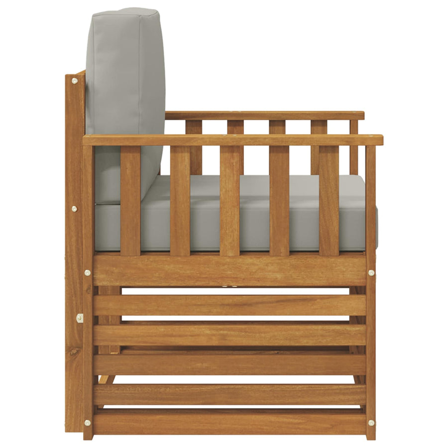Buiten bankenset met kussen Naturel 71 x 63 x 73 cm