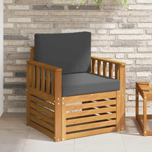 Buiten bankenset met kussen Naturel 71 x 63 x 73 cm