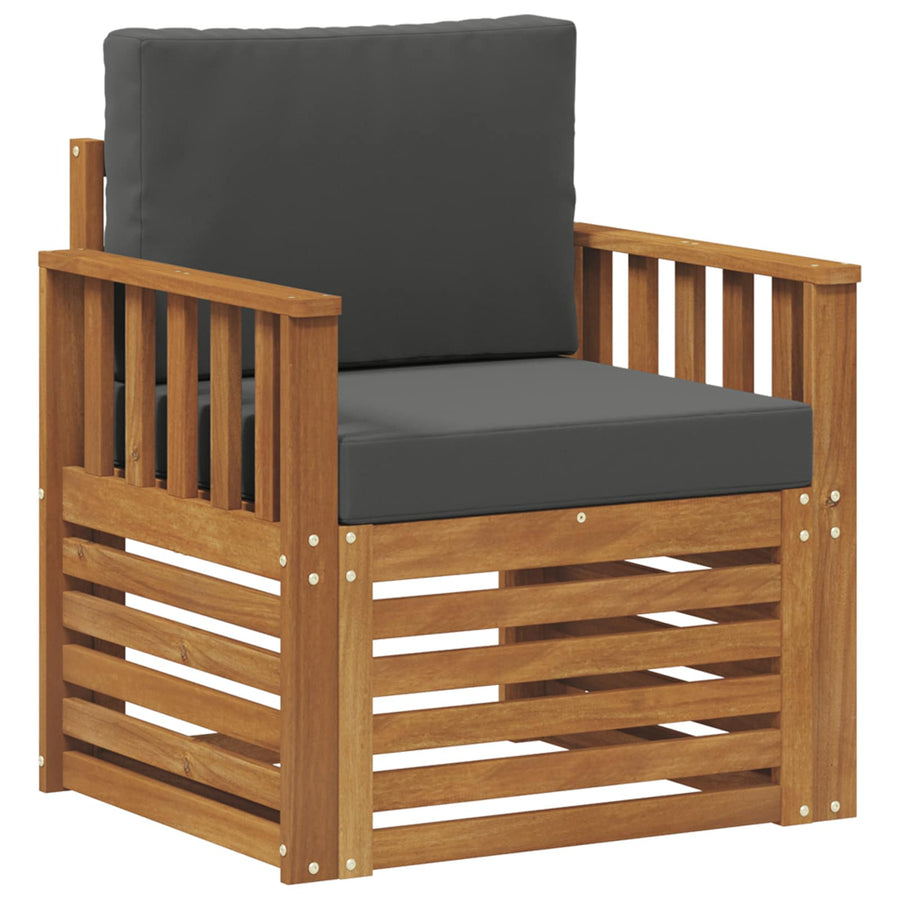 Buiten bankenset met kussen Naturel 71 x 63 x 73 cm