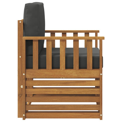 Buiten bankenset met kussen Naturel 71 x 63 x 73 cm