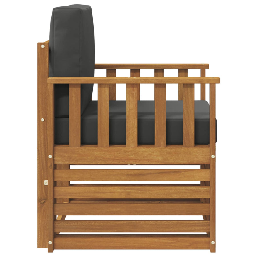 Buiten bankenset met kussen Naturel 71 x 63 x 73 cm