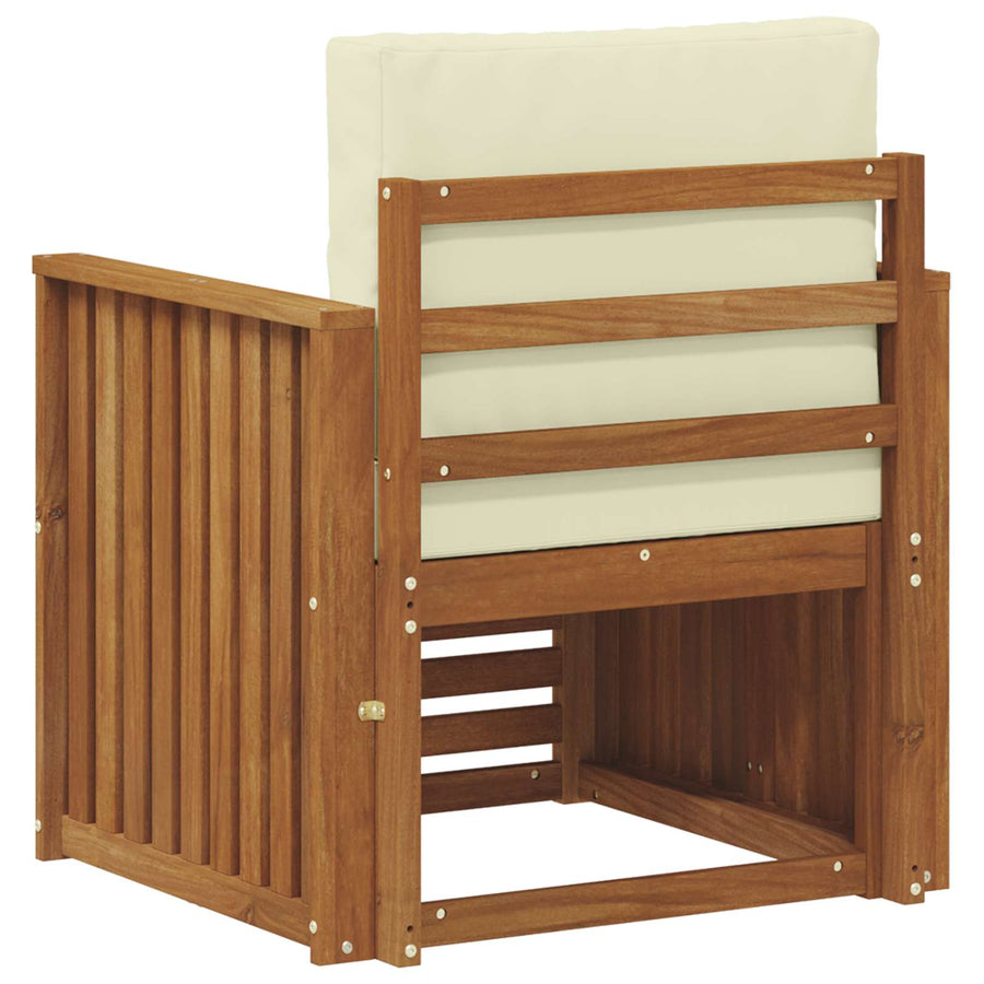 Buiten bankenset met kussen Naturel 71 x 63 x 73 cm