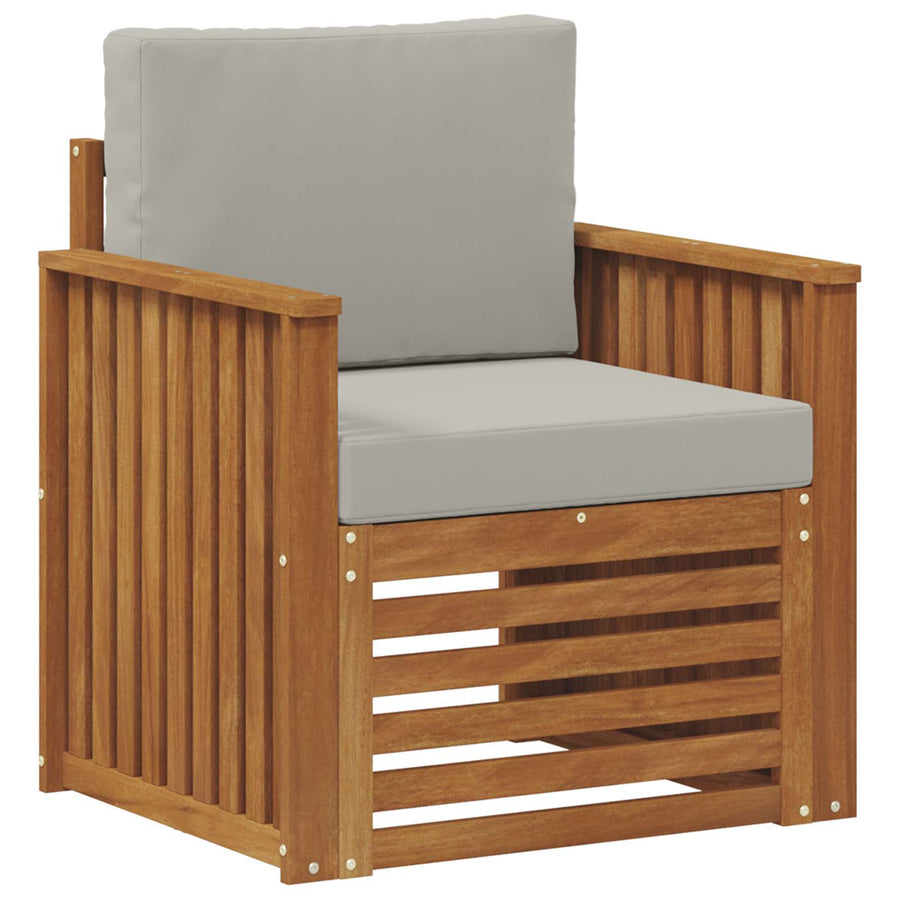 Buiten bankenset met kussen Naturel 71 x 63 x 73 cm
