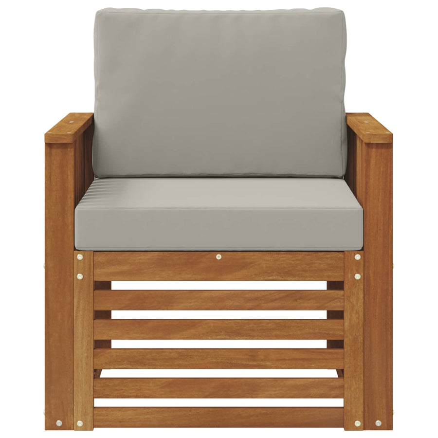 Buiten bankenset met kussen Naturel 71 x 63 x 73 cm