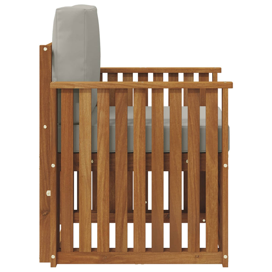 Buiten bankenset met kussen Naturel 71 x 63 x 73 cm