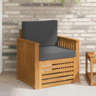 Outdoor Bench Set with Cushion Natural 71 x 63 x 73 cm