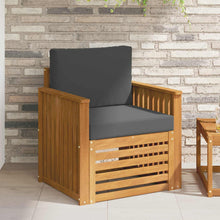 Buiten bankenset met kussen Naturel 71 x 63 x 73 cm