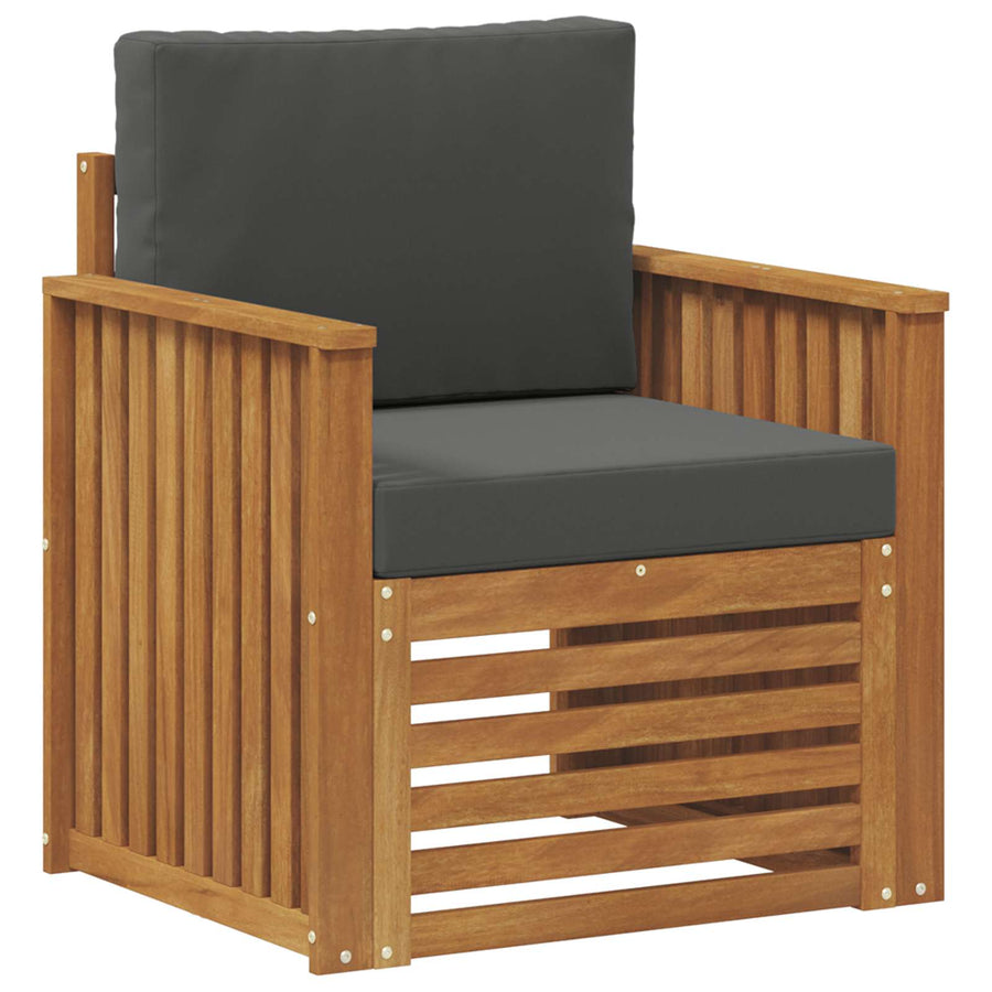Buiten bankenset met kussen Naturel 71 x 63 x 73 cm