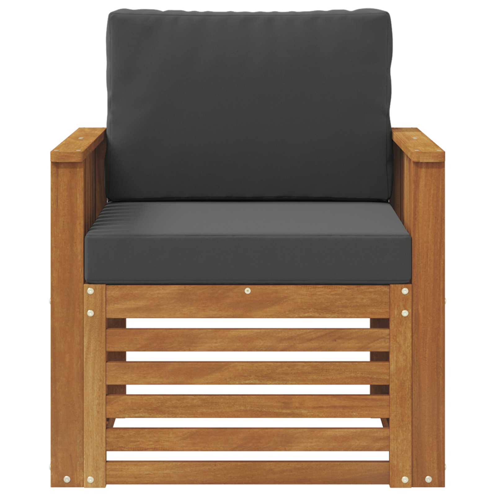 Buiten bankenset met kussen Naturel 71 x 63 x 73 cm