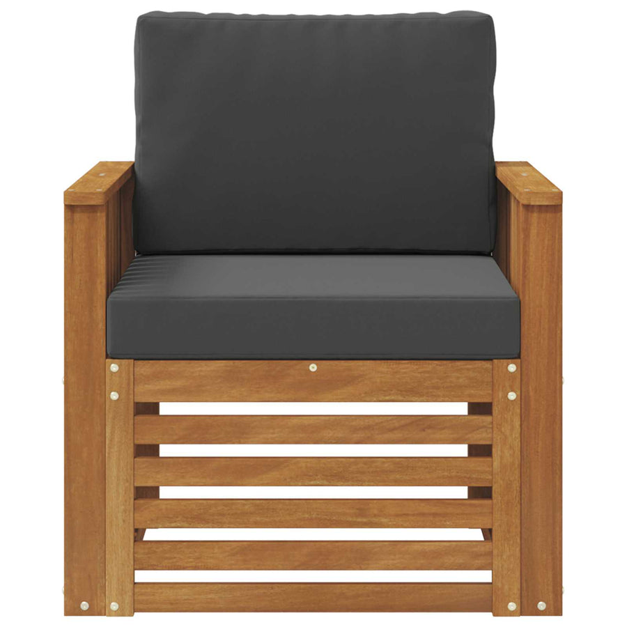 Buiten bankenset met kussen Naturel 71 x 63 x 73 cm