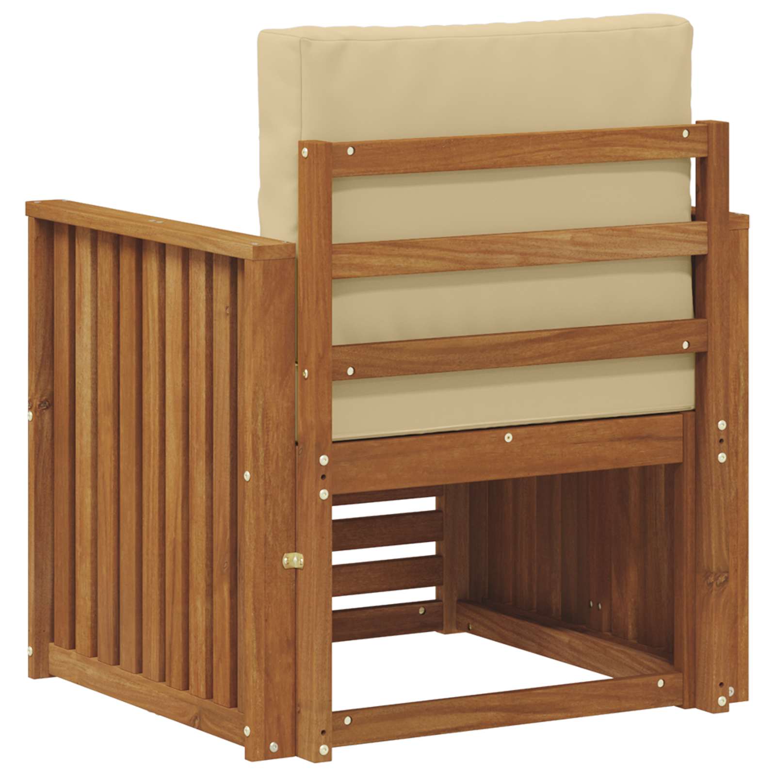 Buiten bankenset met kussen Naturel 71 x 63 x 73 cm