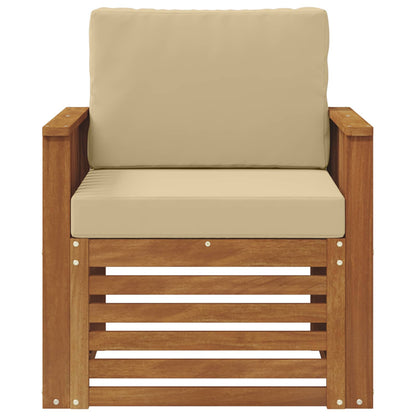 Buiten bankenset met kussen Naturel 71 x 63 x 73 cm