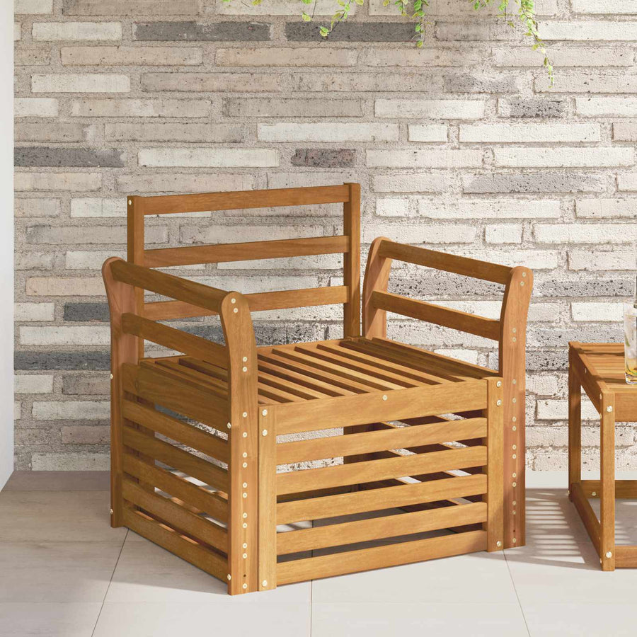 Buiten bankenset Naturel 75,5 x 63 x 73 cm Massief Acaciahout