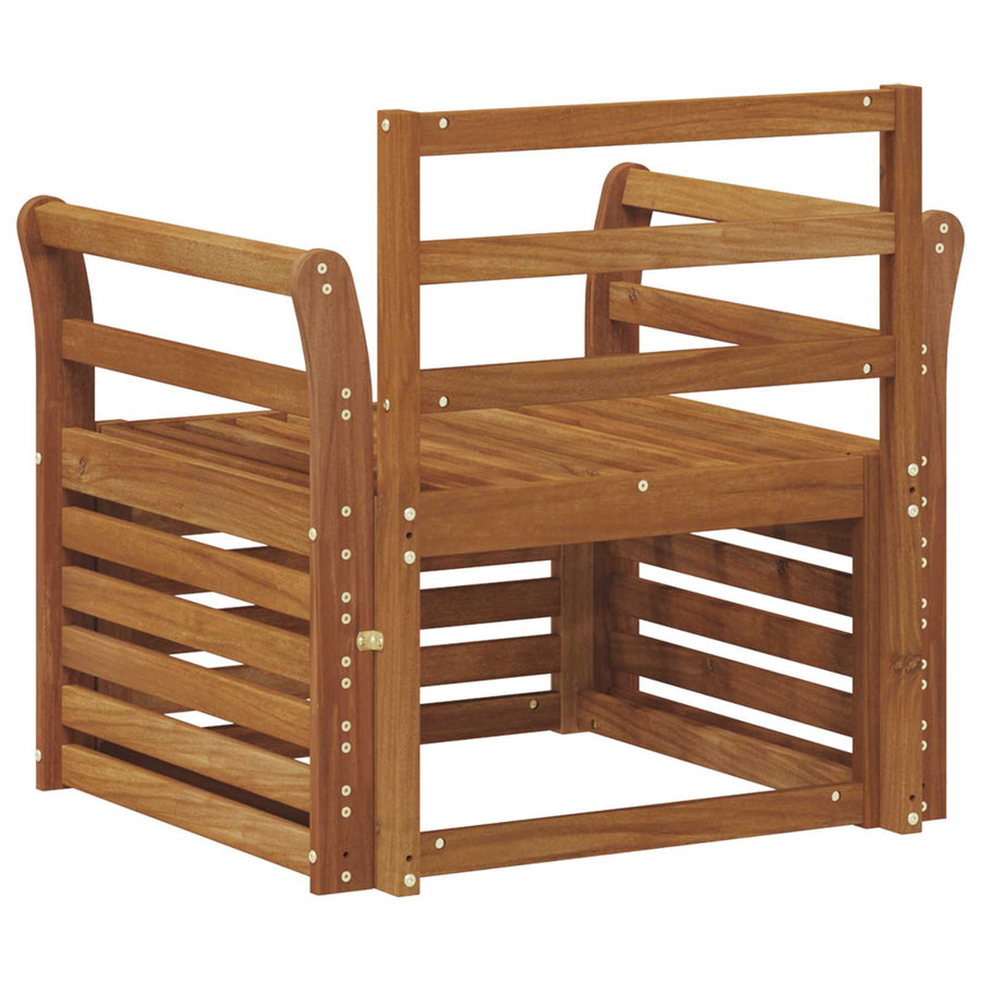 Buiten bankenset Naturel 75,5 x 63 x 73 cm Massief Acaciahout