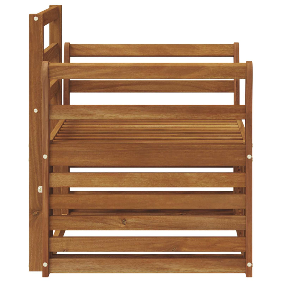 Buiten bankenset Naturel 75,5 x 63 x 73 cm Massief Acaciahout