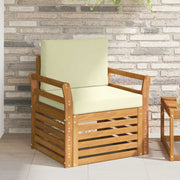 Tuinbankenset massief acaciahout naturel 75,5x63x73 cm