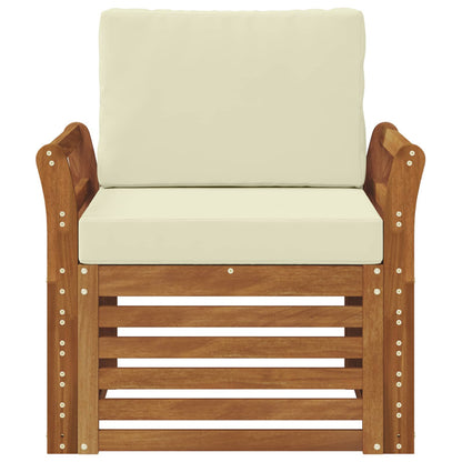Buiten bankenset met kussen Naturel 75,5 x 63 x 73 cm