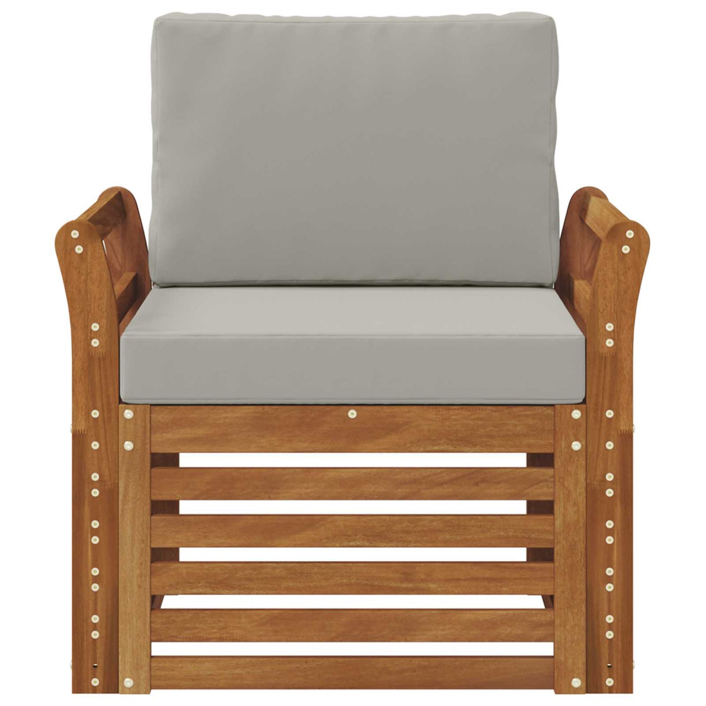 Buiten bankenset met kussen Naturel 75,5 x 63 x 73 cm