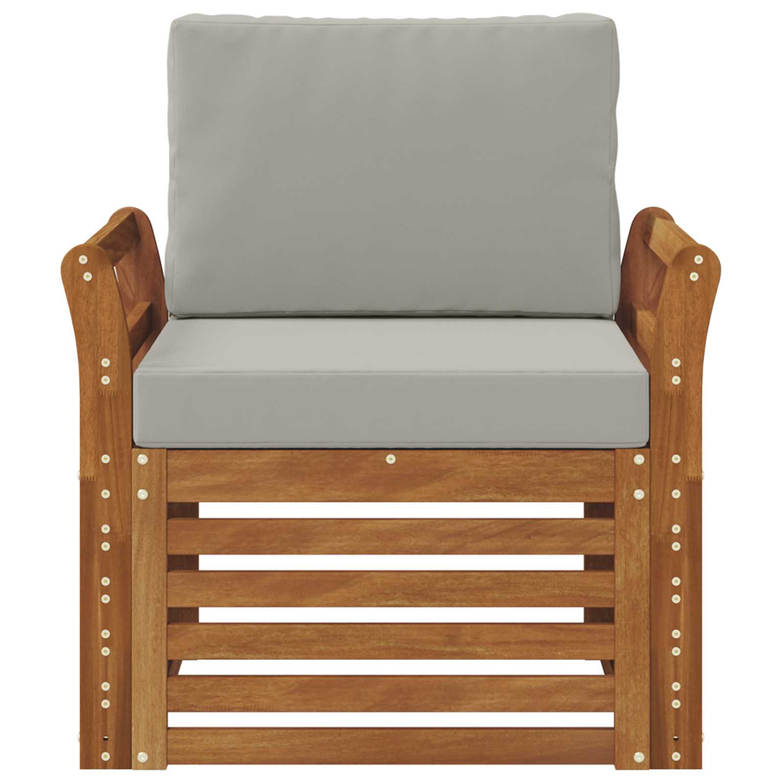 Buiten bankenset met kussen Naturel 75,5 x 63 x 73 cm