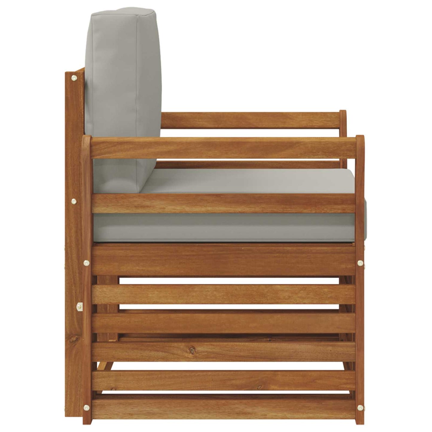 Buiten bankenset met kussen Naturel 75,5 x 63 x 73 cm