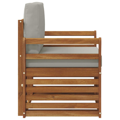 Buiten bankenset met kussen Naturel 75,5 x 63 x 73 cm