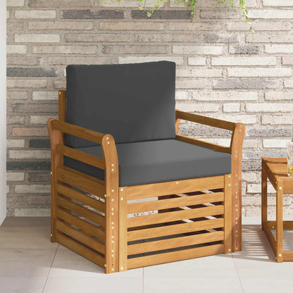 Buiten bankenset met kussen Naturel 75,5 x 63 x 73 cm