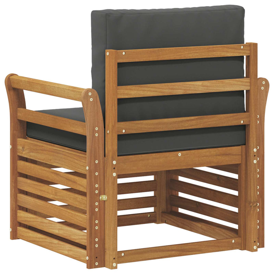 Buiten bankenset met kussen Naturel 75,5 x 63 x 73 cm